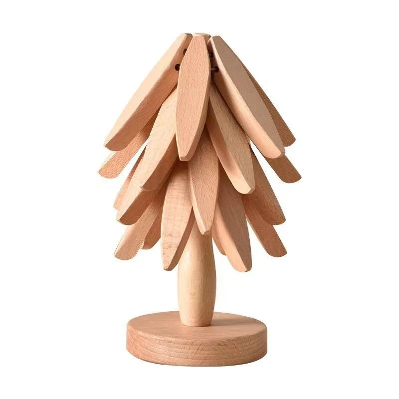 4PCS Tree Design Stand Wooden Trivets